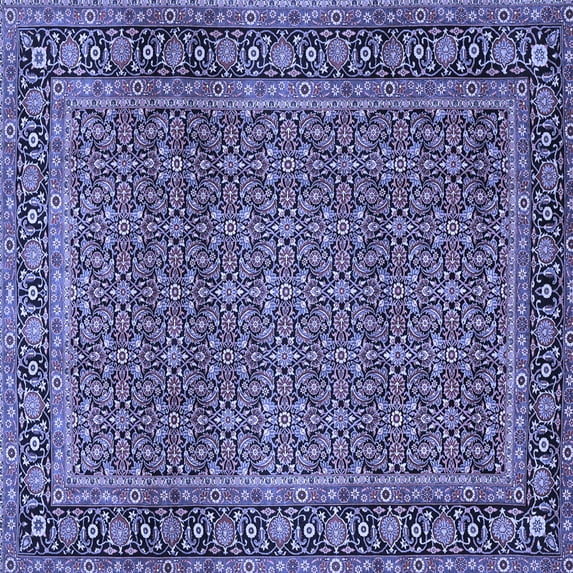 Ahgly Company Indoor Square Persian Blue Traditional Area Rugs, 4' Square