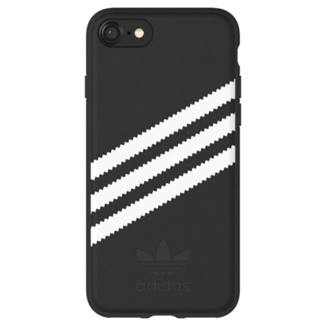 Funda Adidas Originals para iPhone 8, 7, 6s, 6 Stripes Gamuza Negro