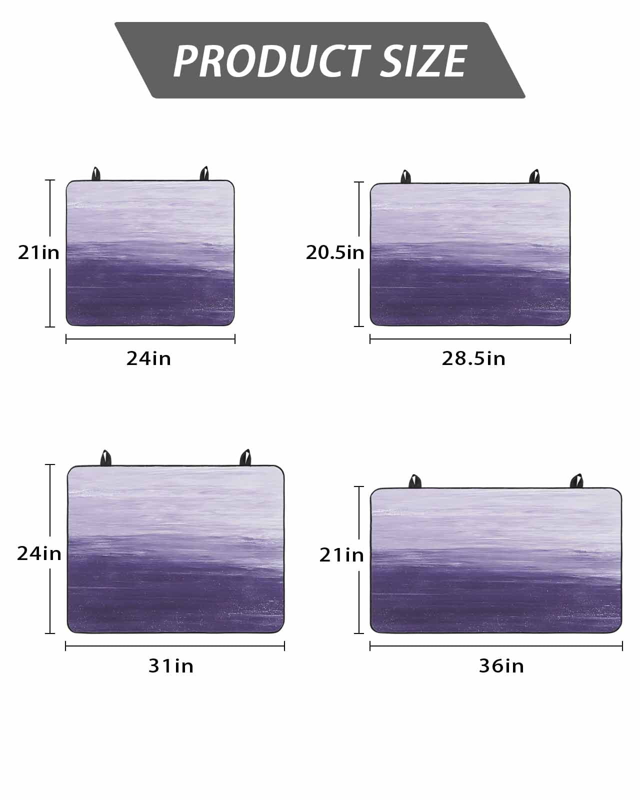 Stove Top Covers for Electric Stove, Purple Ombre Glass Stovetop Cover Protector, Modern Abstract Art Ocean Oil Painting Induction Cooktop Protector Oven Mat for Kitchen Countertop 28.5"x20.5"