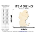 thumbnail image 2 of Unfinished Wood Cute Cat With Santa Hat Shape 14" / 1/2", 2 of 3