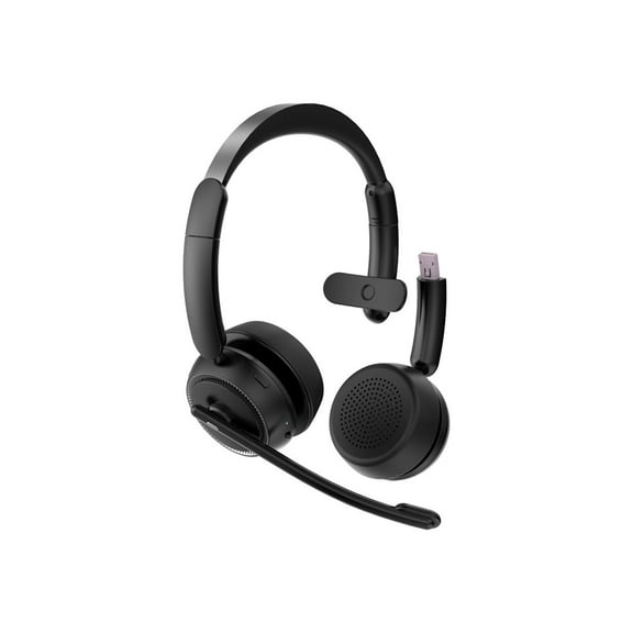 4XEM Bluetooth Wireless Office Interchangeable Single and Dual Speaker Headset (4xwlhsm109)