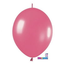 6 inch Sempertex Link-O-Loon Deluxe Fuchsia Latex Balloons (50 Pack) - Party Supplies Decorations