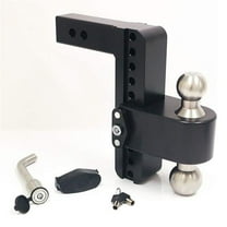 Weigh Safe 180 Hitch 8in Drop Hitch & 3in Shank (10K/21K GTWR) w/WS05 - Black Cerakote