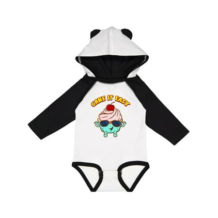 

Inktastic Cupcake Funny Cake it Easy Gift Baby Boy or Baby Girl Long Sleeve Bodysuit