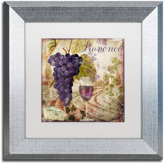 Trademark Fine Art "Wine Country III" Canvas Art by Color Bakery White Matte, Silver Frame