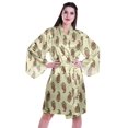 thumbnail image 1 of Moomaya Printed Womens Kimono Sleeve Robes Satin Silk Getting Ready Bridal Robe Coverup, 1 of 7