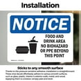 thumbnail image 3 of (2 Pack) Food And Drink Area No Biohazards Sign, 3 of 7