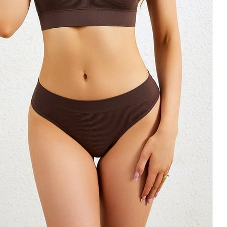 5 Pcs Womens Thongs Wave No Show Panties Panties High Waisted No Show Panties Underpants High Waist Cotton Panties Brief Underwear Base Low Rise Thong with Lace Panty Plus Size Soft Undies Clearance