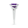 thumbnail image 3 of ANGARA Natural 2.28 Ct. Amethyst Solitaire Ring in 14K White Gold for Women (Ring Size: 10.5), 3 of 9