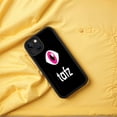 thumbnail image 4 of Stylish Black iPhone 15 Case with Pink and White Eye Design - Lightweight Yellowing Resistant Perfect Fit for iPhone 15, 4 of 6