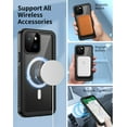 thumbnail image 2 of iPhone 13 Magnetic Case, Waterproof Dustproof Shockproof Case with Built-in Screen Protector Compatible with Magsafe, Full Body Protective Cover for iPhone 13 6.1 inch -Black, 2 of 14