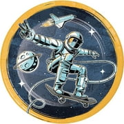 96 Count Bulk Pack Space Skater Dinner Plates
