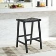 thumbnail image 4 of SAFAVIEH Abreu Modern Style Rectangle Barstool, Black (20 in. W x 18.5 in. D x 30 in. H), 4 of 10