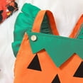 thumbnail image 6 of MUXiin Baby Girls Halloween Pumpkin Print Romper Outfit With Lace Trim And Matching Hat For Casual Party Wear, 6 of 7