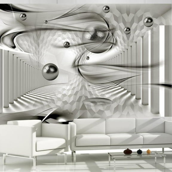 Tiptophomedecor 3D Illusion Wallpaper Wall Mural - Geometric Storm