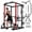 Red Power Cage, variant on ALLVIATE Power Cage Rack, 2000LBS Squat Rack with with Cable Crossover System&LAT Pull Down System, Multi-Function Workout Cage for Home&Garage Gym, Red