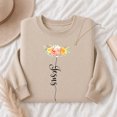 thumbnail image 4 of Jollimate Floral Jesus Sweatshirt, Women's Faith Sweatshirt, Religious Gift For Her, Believer Gift, 4 of 6