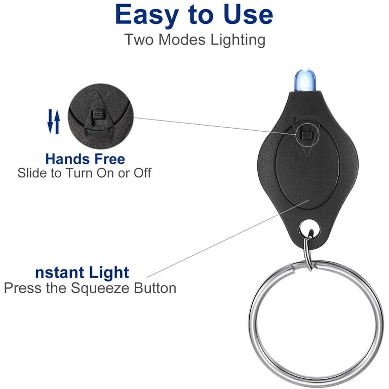 24 Pack Mini LED Keychain Flashlight LED Key-Ring Light Torch