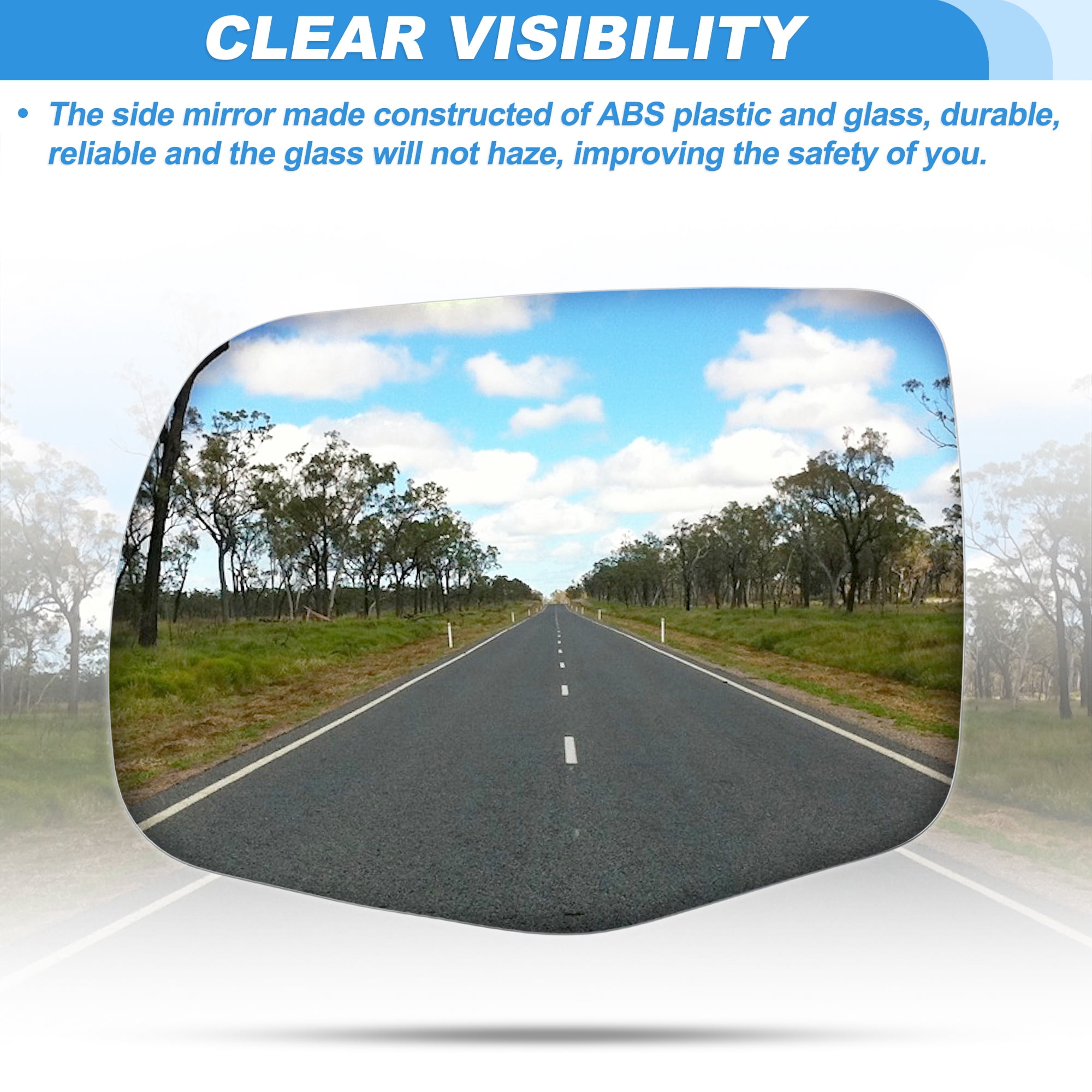 Unique Bargains Clear Lens Side Mirror Glass for Honda Pilot and Passport Left Side