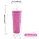 thumbnail image 2 of Vaso con Textura cadena doble pared 700 ml con popote Rosa, 2 of 7