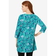 thumbnail image 2 of Woman Within Plus Size Perfect Printed Three-Quarter-Sleeve Scoopneck Tunic, 2 of 5
