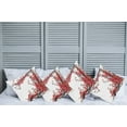 thumbnail image 2 of Ambesonne Japanese Throw Pillow Cover 4 Pack, Blossom Cherry Sakura, 24", Red and Brown, 2 of 5