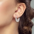 thumbnail image 3 of NARMO Original 925 Sterling Silver Shining retro patterns Hoop Earrings 5A Zircon for Women Jewelry Making, 3 of 6
