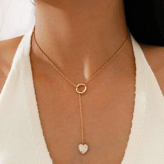 YWZIXLN 2021 tendencia elegante joyería cristal círculo colgante collar Color dorado Unquie mujeres moda collar al por mayor N0186 Tan Jianjun unisex