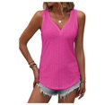 thumbnail image 3 of Button Embroidered Eyelet Tank Top  Pink L, 3 of 8