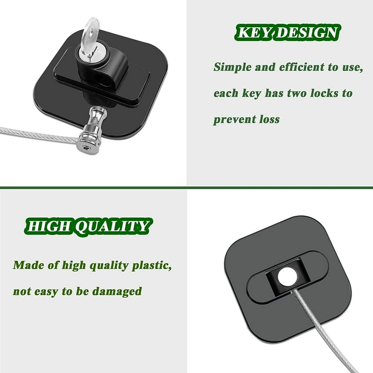 2-Pack Refrigerator Locks With Keys - Child Safety Locks For Fridge, Freezer & Cabinets (No Drill Installation)