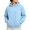 11#Light Blue, variant on Men's Solid Color Pullover Hoodie, Long Sleeve Loose Fit Fall Casual Streetwear Sweatshirt with Front Pocket Light Gray M