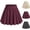 Red, variant on Vhkiploz Summer Mid Skirt for Women High Waisted Flared Skater Stretchy A-Line Party Skirts Business Work Vacation Casual Pleated SkirtBlack S