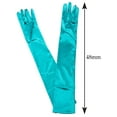 thumbnail image 3 of NYFASHION101 Women's Fashionable Classy Elbow Length Satin Gloves 12BL, Teal, 3 of 3