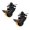 3 Ton, variant on (2 Pack) 8" ISO Shipping Container Double Caster Wheels with Brakes - 3 Ton Load Capacity (6600 lbs WLL/Unit) - Shipping Container Moving Wheels Swivel Plate with Twist Lock
