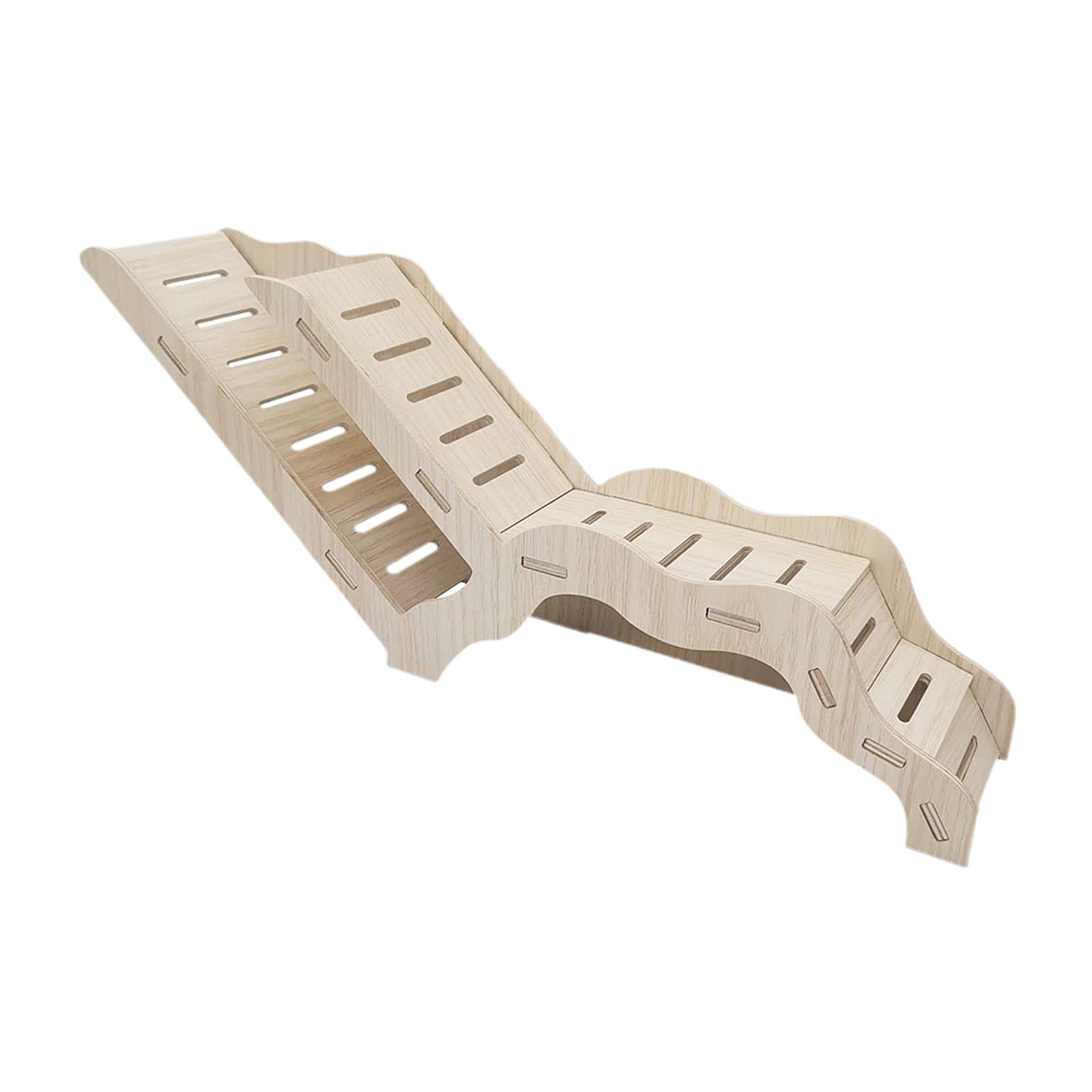 Bvdfgk Hamster Climbing Toy Wooden Ladder Climbing Toy Cage Accessories Gerbils Hamster Style A 42x16cm