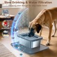 thumbnail image 3 of Cuenco de agua para perros Twinsing, acero inoxidable, 10 l/2.6 galones, gris, 3 of 8