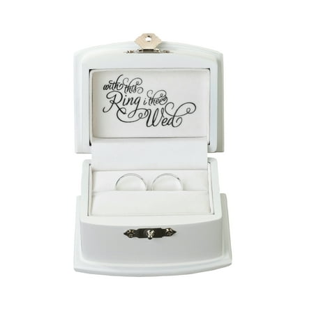 Lillian Rose White Ring Bearer Box