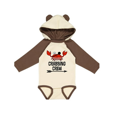 

Inktastic Crabbing Crew Crab Lover Gift Baby Boy or Baby Girl Long Sleeve Bodysuit