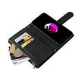 thumbnail image 4 of Case for iPhone SE 2020/2022 Cover Zipper Pocket Wallet Case Magnetic Protective - Black, 4 of 5
