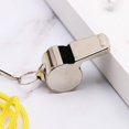 thumbnail image 5 of Stainless Steel Sports Referee Whistle Metal Whistle Referee Football Whistle For Survival Teachers Football Basketball Soccer Sports Safety (silver), 5 of 5
