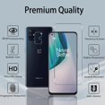 thumbnail image 2 of 【3 +2 Pack】FYBTO for OnePlus Nord N10 5G Screen Protector 【3 Pack】 + Camera Lens Protector 【2 Pack】 HD for OnePlus Nord N10 Tempered Glass Film has 9H Anti-Scratch Hardness, Edge Full, 2 of 5