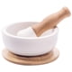 thumbnail image 1 of Juego de mortero y mortero de porcelana, triturador de pastillas, molinillo de especias, tazón de hierbas, pesto en polvo, molcajete para sal, tapa/base antideslizante, 1 of 5