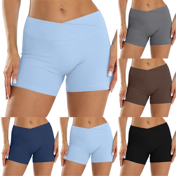 MuXiKeJi Clothes Women's Athletic Shorts 3'' Inseam Stretchy Ruched Back Soft Biker Yoga Exercise Legging Shorts for Women