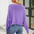 thumbnail image 5 of ShomPort Casual Fall Knit Tops for Women Long Sleeve Button up Solid Color Blouses Loose Fashion Clothes, 5 of 6