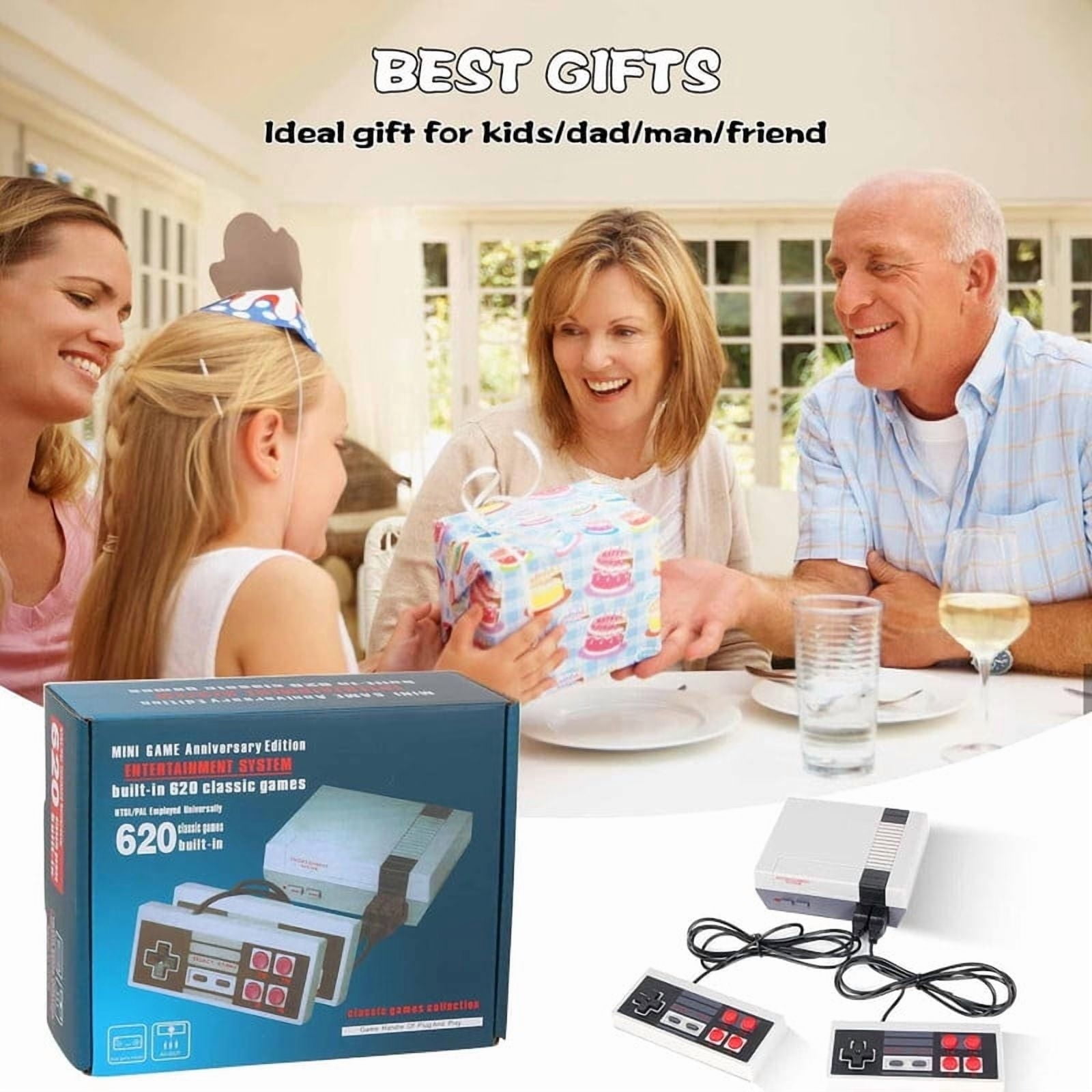 XIAFOWING Retro Handheld, Classic Mini Video Controllers Built-in with 620 Plays Dual Players Mode Machines with 2 Controllers Handheld for Kids & Adults