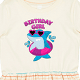 thumbnail image 4 of Inktastic Birthday Girl Shark Pool Party Girls Toddler Dress, 4 of 5