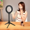 Pinkpaopao Ring Light With Tripod Stand Cell Phone Holder USB White Light LED Light
