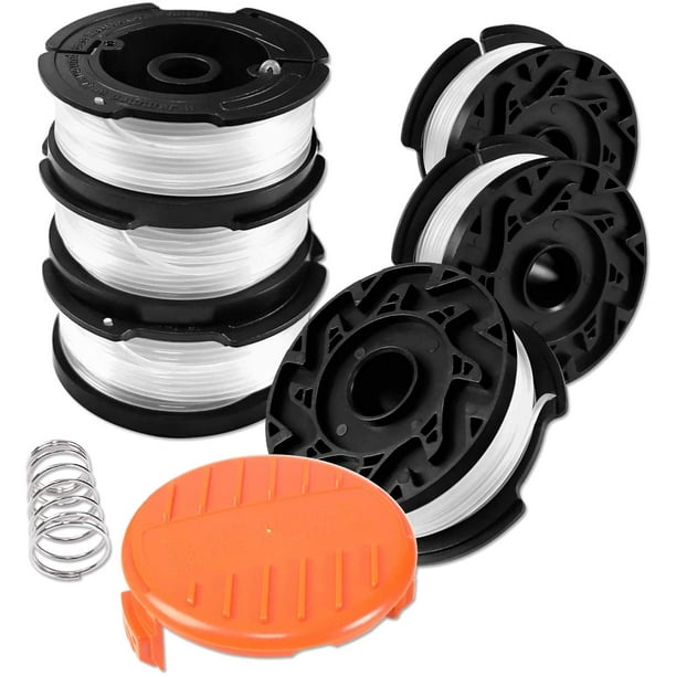 Bobine Fil Coupe Bordure Pour Black Et Decker Coupe Bordures 6 Bobine De Fil Debroussailleuse Avec 1 Couvercle De Bobine Et 1 Ressort Walmart Com