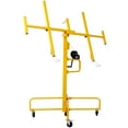 thumbnail image 4 of Drywall Lift Panel 16' Lift Drywall Panel Hoist Jack Lifter Jack Rolling Caster Wheel Sheetrock Drywall Lift Construction Tools,150-lb. Capacity, 4ft. x 16ft. Max. Sheet Size ,yellow, 4 of 14
