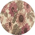 thumbnail image 1 of Ahgly Company Tapis d'Intérieur Ronds Transitionnels Lavables à la Machine, Brun Terre de Sienne, 4 Pieds Rond, 1 of 7